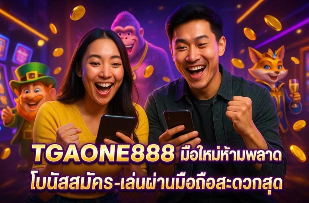 TGAONE888 มือใหม่ห้ามพลาด โบนัสสมัคร เล่นผ่านมือถือสะดวกสุด